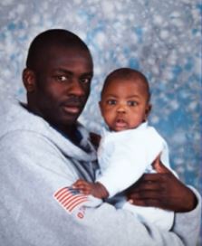Young Marcus Thuram with his World Cup-winning dad Lilian Thuram